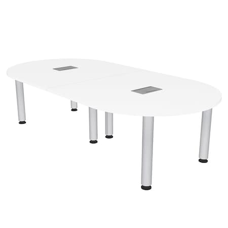 Skutchi Designs 45 in W, 96 in L, 29 in H, Engineered Wood Top, White H-RAC-4693-PT-09-EL